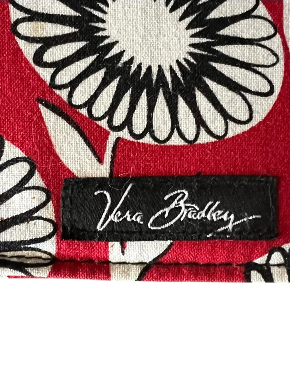 Vera Bradley Red Floral Checkbook Cover Wallet Organizer Cotton Retired Pattern - Picture 2 of 5